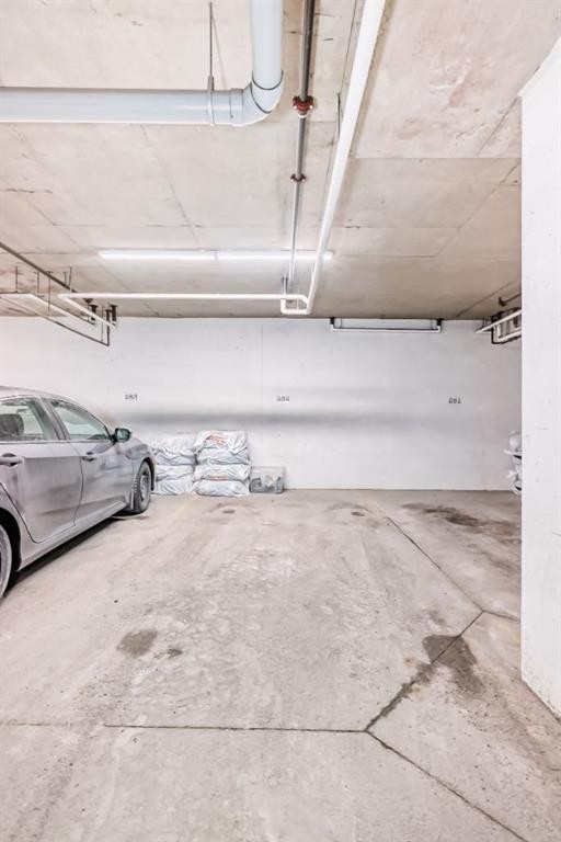 313-2300 Evanston Square Nw, Calgary, AB - Indoor Photo Showing Garage