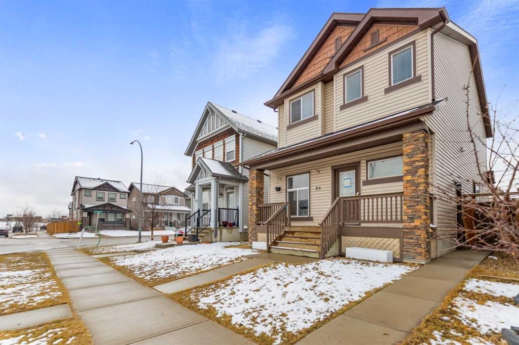 49 Skyview Ranch Boulevard Ne, Calgary, AB - Outdoor With Deck Patio Veranda With Facade