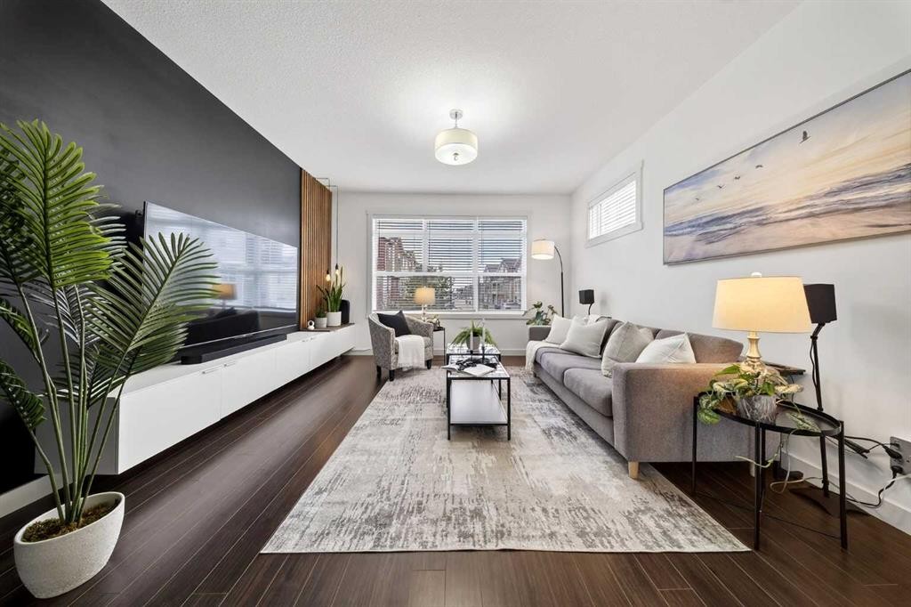 404 Redstone View Ne, Calgary, AB - Indoor Photo Showing Living Room