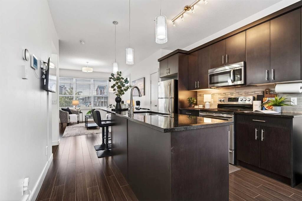 404 Redstone View Ne, Calgary, AB - Indoor Photo Showing Kitchen With Upgraded Kitchen