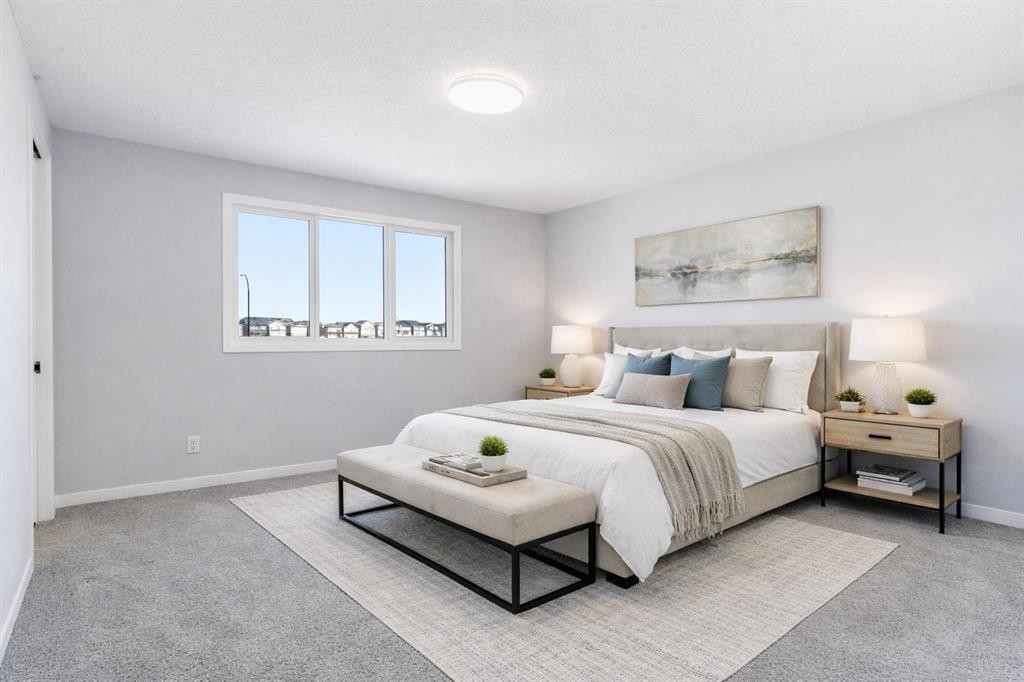 623 Buffaloberry Manor Se, Calgary, AB - Indoor Photo Showing Bedroom
