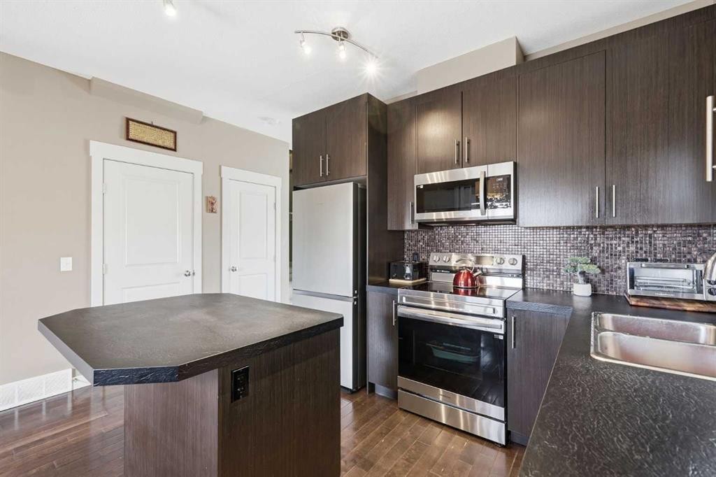 338 Skyview Ranch Road Ne, Calgary, AB - Indoor Photo Showing Kitchen With Double Sink