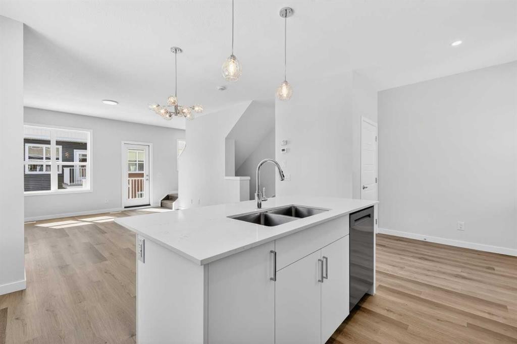 838-132 Red Embers Link Ne, Calgary, AB - Indoor Photo Showing Kitchen With Double Sink