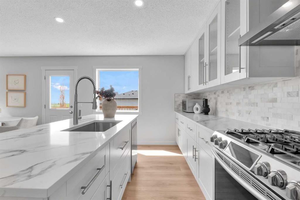 214 Royal Birch View Nw, Calgary, AB - Indoor Photo Showing Kitchen With Upgraded Kitchen