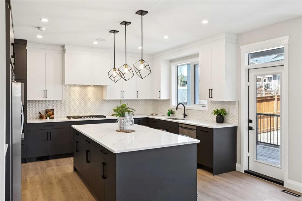 96 Cranbrook Way Se, Calgary, AB - Indoor Photo Showing Kitchen With Upgraded Kitchen