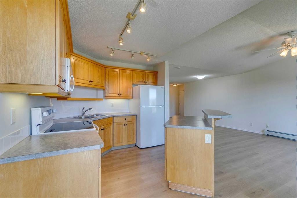 301-7301 Valleyview Park Se, Calgary, AB - Indoor Photo Showing Kitchen