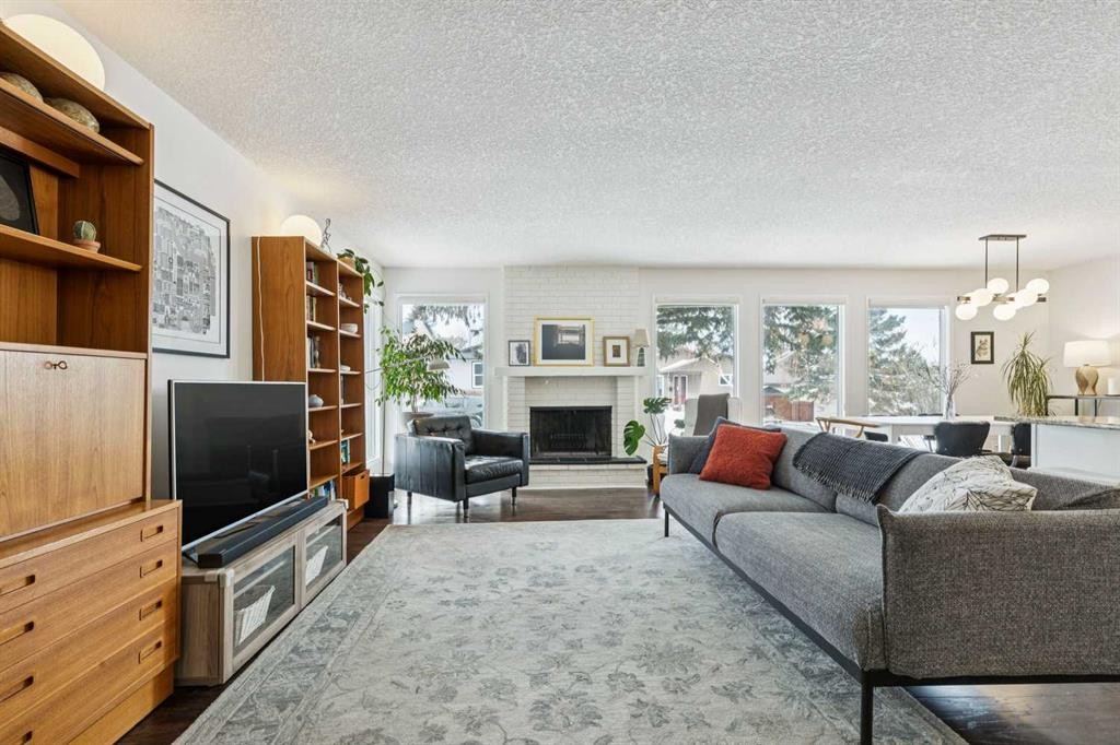 52 Beddington Circle, Calgary, AB - Indoor Photo Showing Living Room With Fireplace