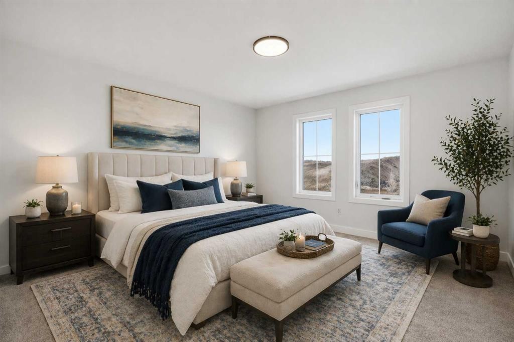 201 Bridgeport Gate, Chestermere, AB - Indoor Photo Showing Bedroom