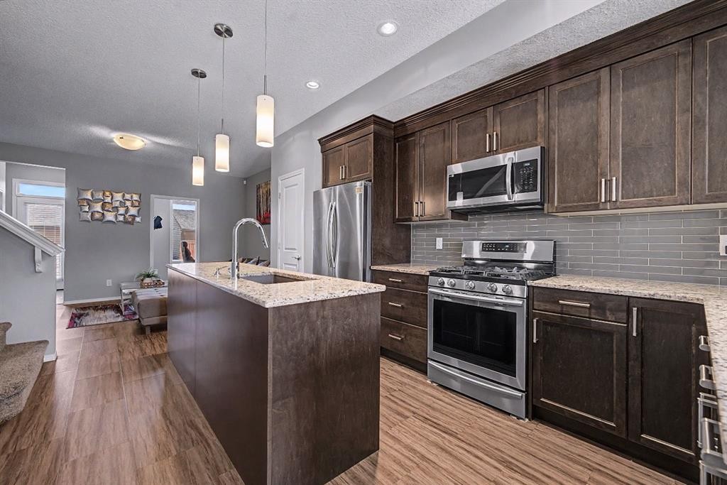 186 Cornerstone Avenue Ne, Calgary, AB - Indoor Photo Showing Kitchen With Stainless Steel Kitchen With Upgraded Kitchen
