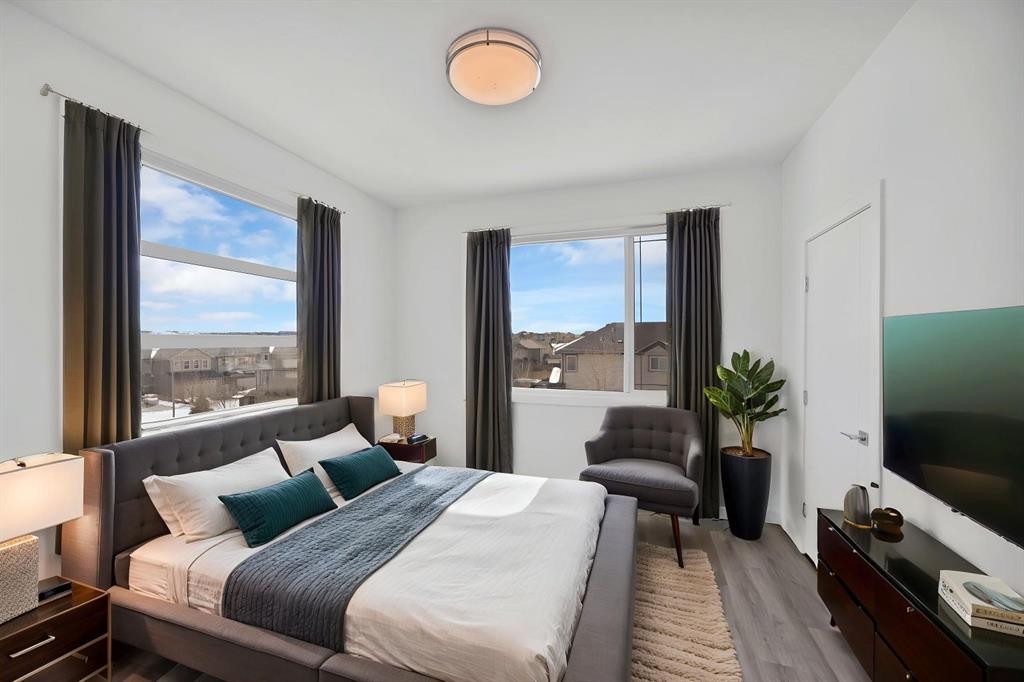 105 Panatella Square Nw, Calgary, AB - Indoor Photo Showing Bedroom