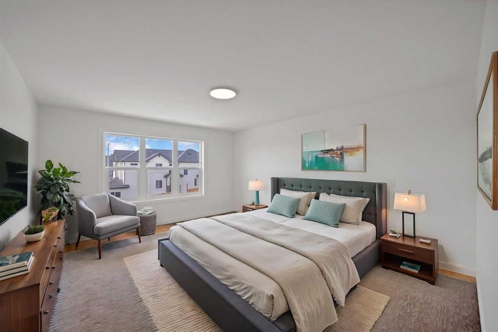 82 Heritage Circle, Cochrane, AB - Indoor Photo Showing Bedroom