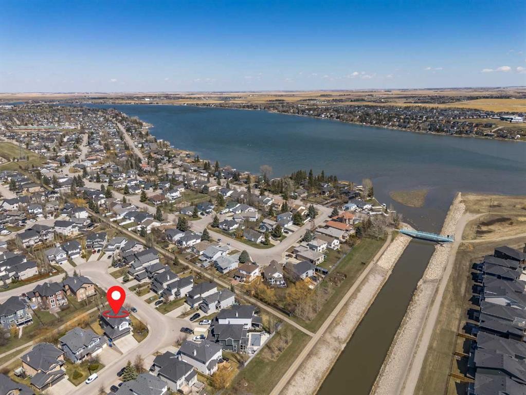 385 Rainbow Falls Way, Chestermere, AB - Outdoor With Body Of Water With View