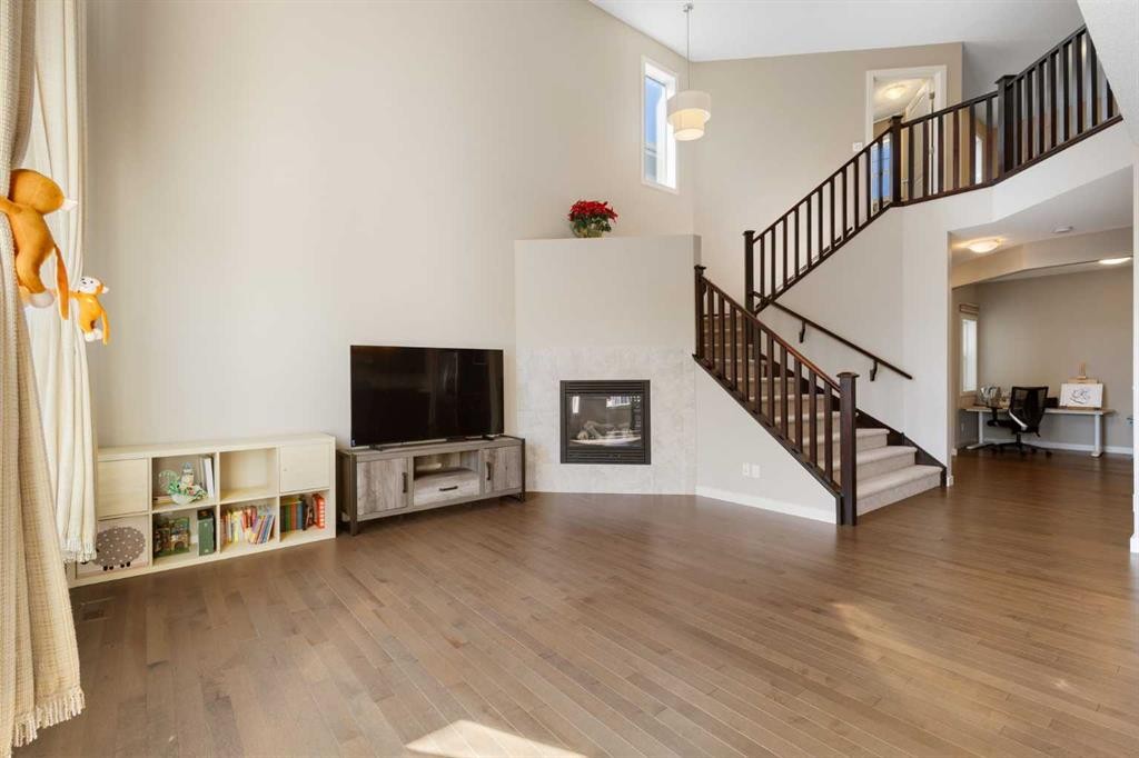 91 Panamount Common Nw, Calgary, AB - Indoor With Fireplace