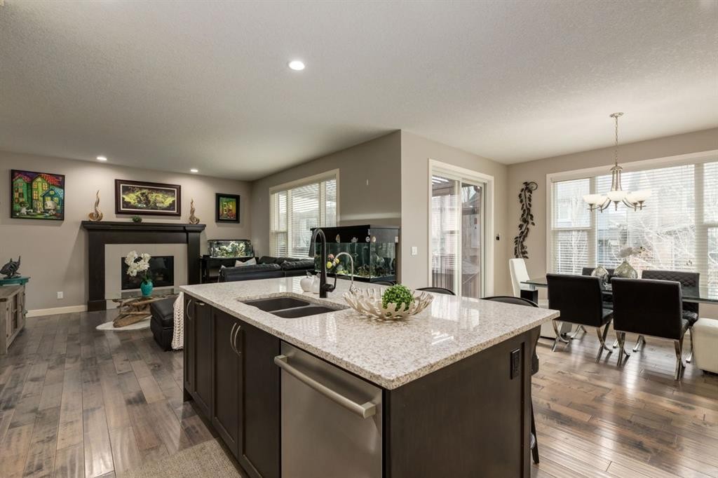 39 Cranbrook Crescent Se, Calgary, AB - Indoor Photo Showing Kitchen With Double Sink
