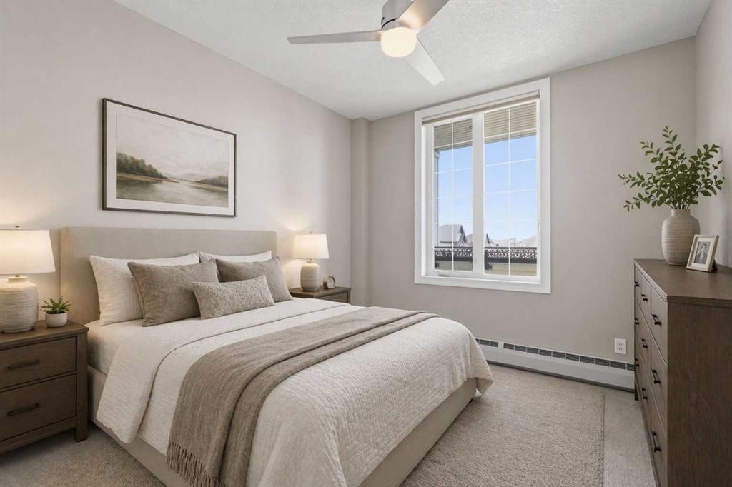 207-39 Quarry Gate Se, Calgary, AB - Indoor Photo Showing Bedroom