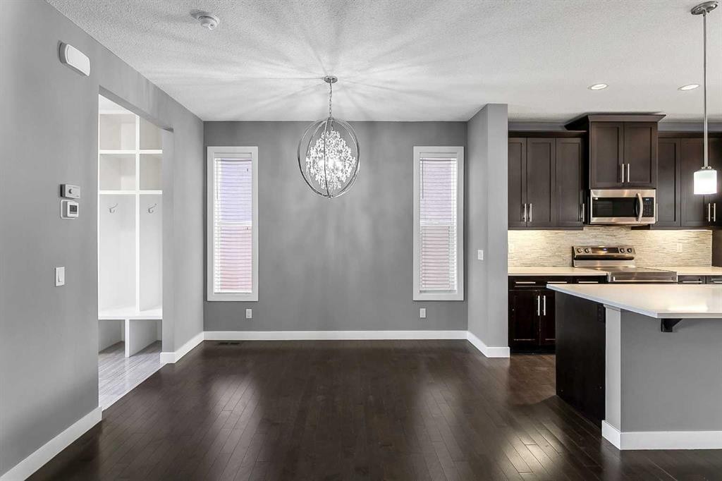 23 Marquis Link Se, Calgary, AB - Indoor Photo Showing Kitchen With Upgraded Kitchen