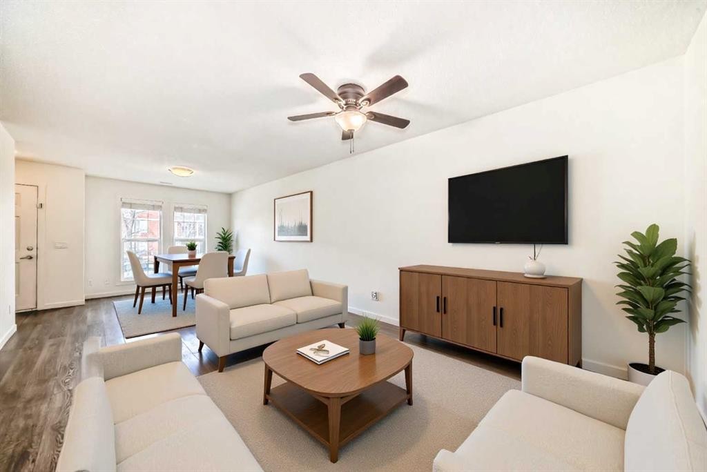 56 Auburn Bay Link Se, Calgary, AB - Indoor Photo Showing Living Room