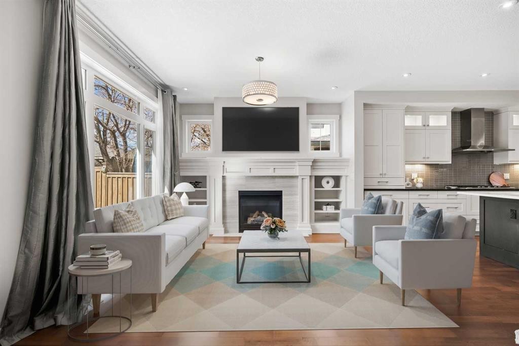 2427 22A Street Nw, Calgary, AB - Indoor Photo Showing Other Room With Fireplace