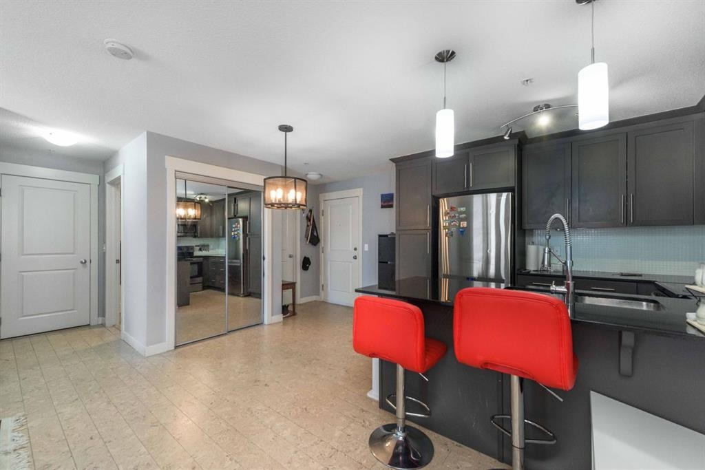 2207-155 Skyview Ranch Way Ne, Calgary, AB - Indoor Photo Showing Kitchen With Stainless Steel Kitchen With Double Sink With Upgraded Kitchen