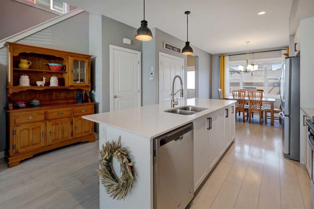 826 Cornerstone Boulevard Ne, Calgary, AB - Indoor Photo Showing Kitchen With Double Sink With Upgraded Kitchen