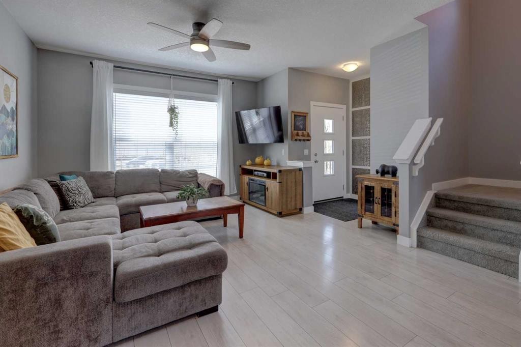 826 Cornerstone Boulevard Ne, Calgary, AB - Indoor Photo Showing Living Room