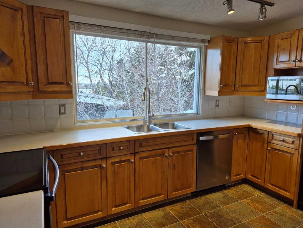3415 Benton Drive Nw, Calgary, AB - Indoor Photo Showing Kitchen With Double Sink