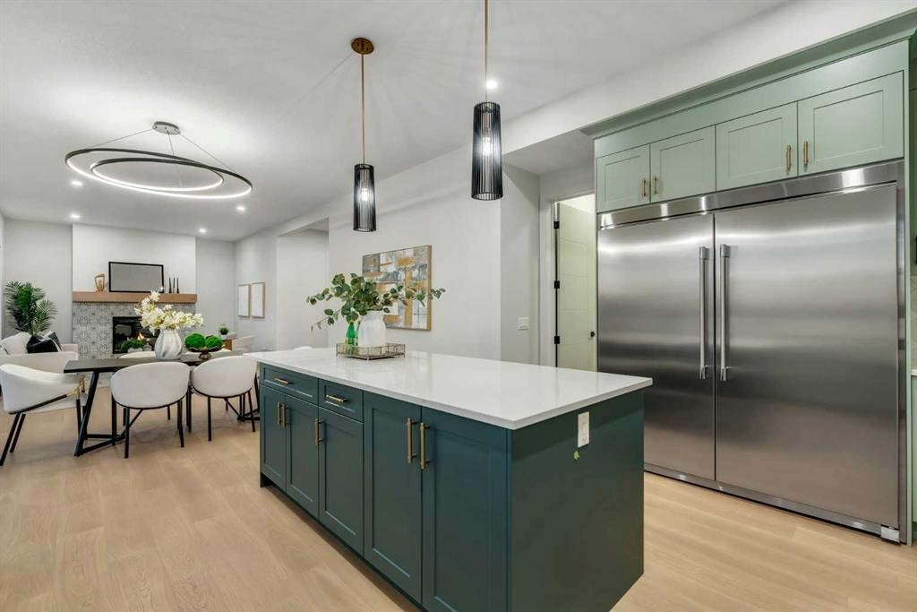 341 Limestone Bay, Balzac, AB - Indoor Photo Showing Kitchen With Upgraded Kitchen