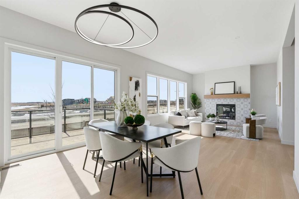 341 Limestone Bay, Balzac, AB - Indoor With Fireplace