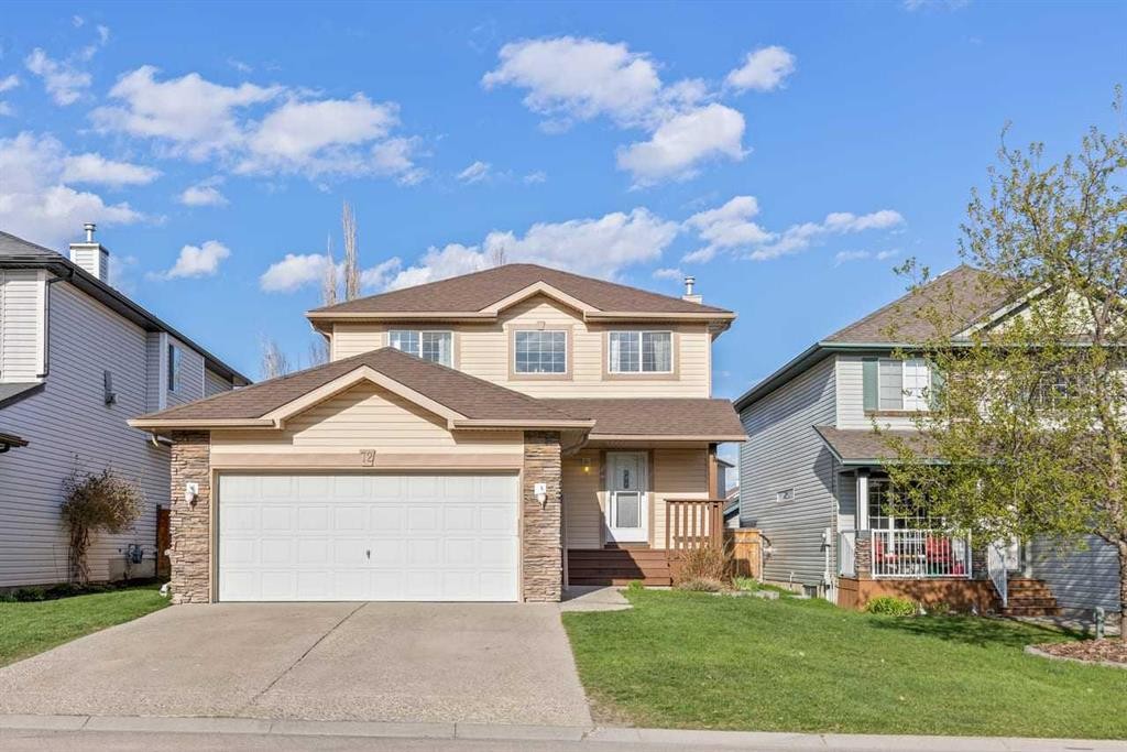 72 Crystalridge Crescent, Okotoks, AB - Outdoor With Facade