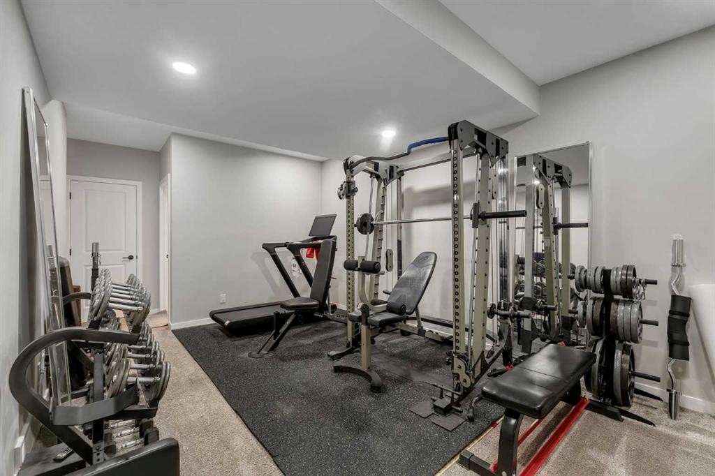 341 Walcrest View Se, Calgary, AB - Indoor Photo Showing Gym Room