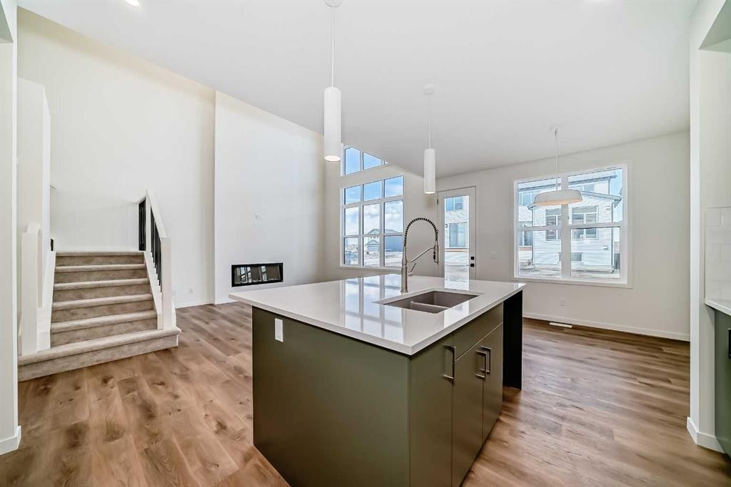 61 Bartlett Way Se, Calgary, AB - Indoor Photo Showing Kitchen With Double Sink With Upgraded Kitchen