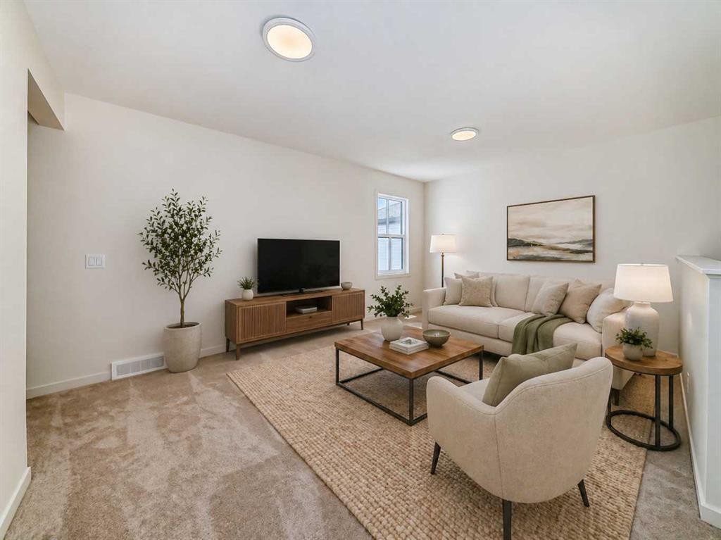 61 Bartlett Way Se, Calgary, AB - Indoor Photo Showing Living Room