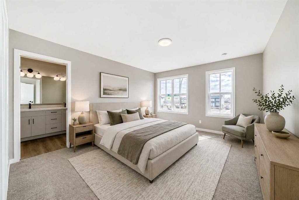 130 Bartlett Row Se, Calgary, AB - Indoor Photo Showing Bedroom
