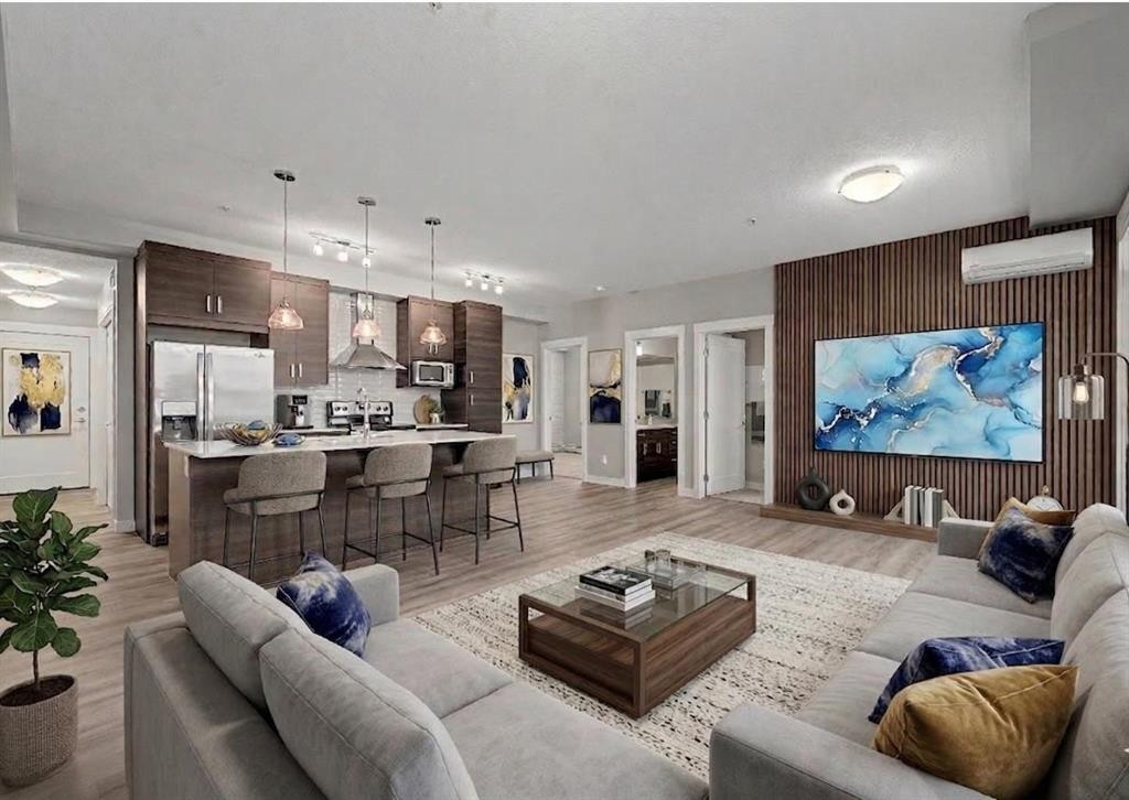 304-10 Walgrove Walk Se, Calgary, AB - Indoor Photo Showing Living Room