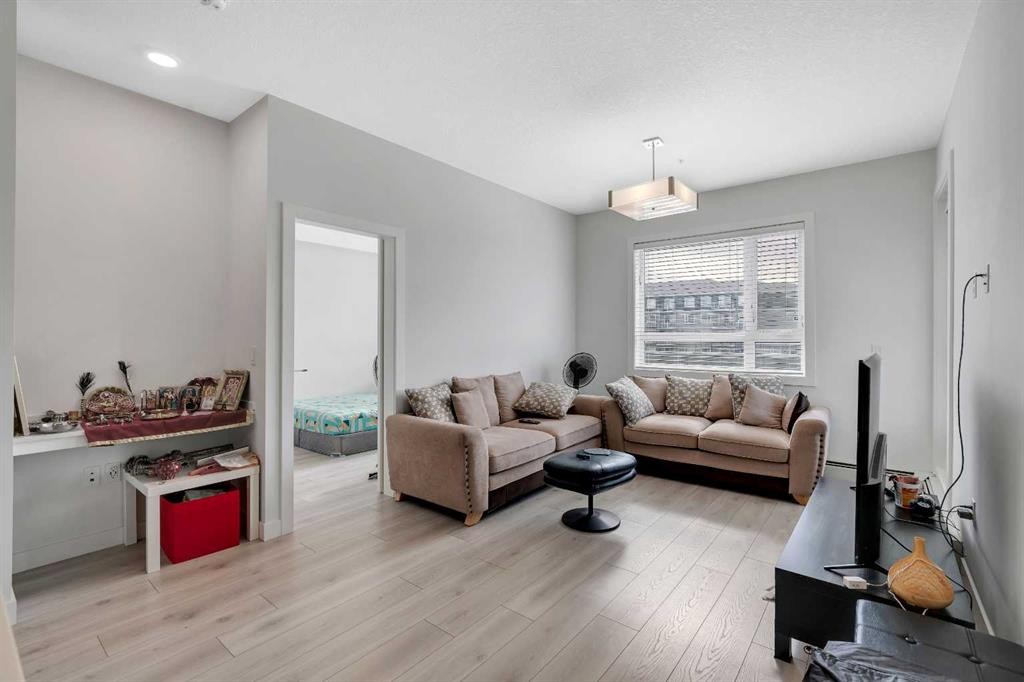 2225-76 Cornerstone Passage Ne, Calgary, AB - Indoor Photo Showing Living Room