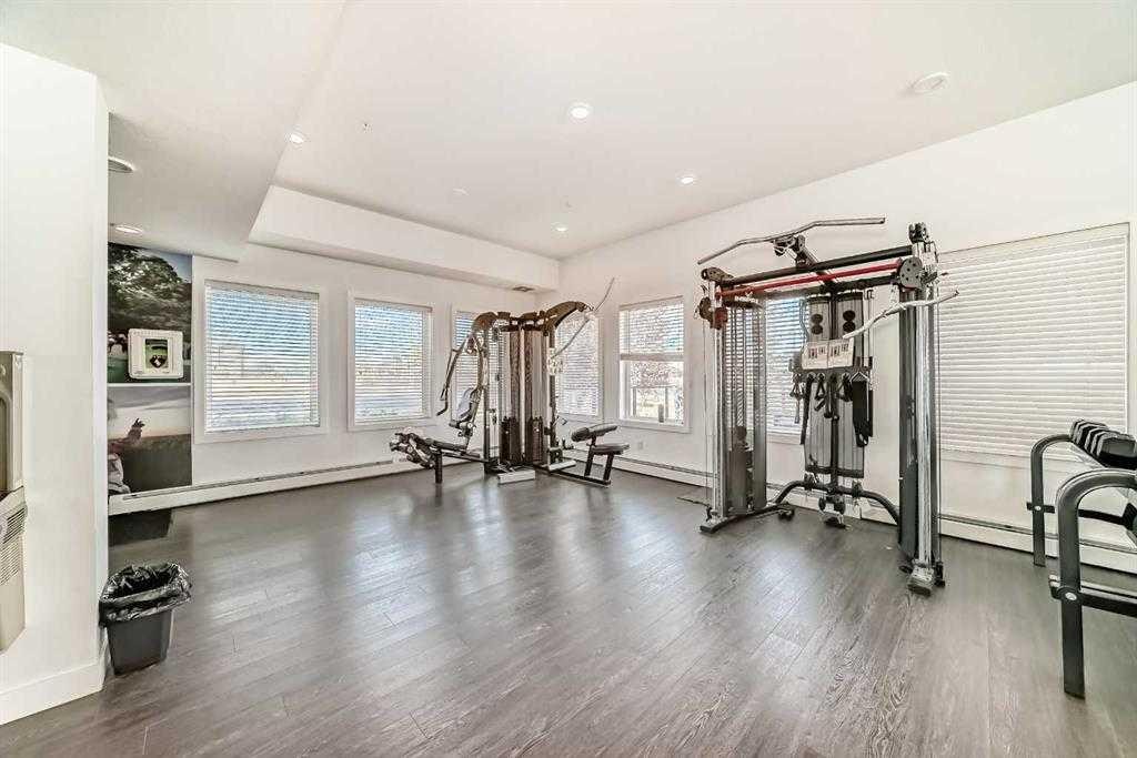 2225-76 Cornerstone Passage Ne, Calgary, AB - Indoor Photo Showing Gym Room