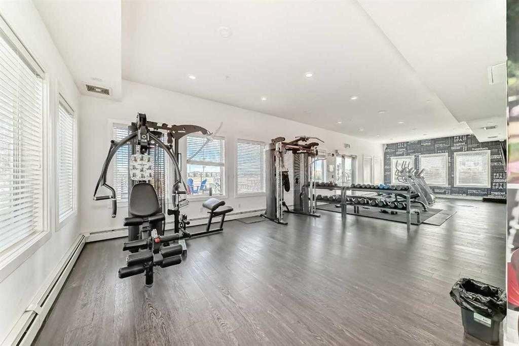 2225-76 Cornerstone Passage Ne, Calgary, AB - Indoor Photo Showing Gym Room