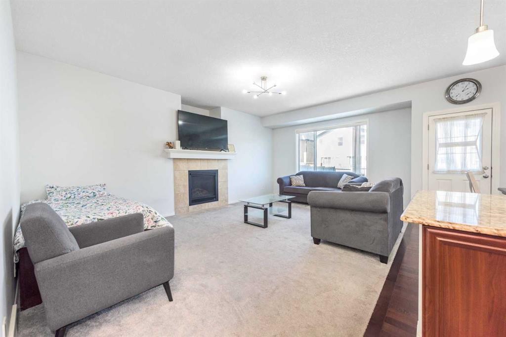 19 Skyview Ranch Crescent Ne, Calgary, AB - Indoor Photo Showing Living Room With Fireplace