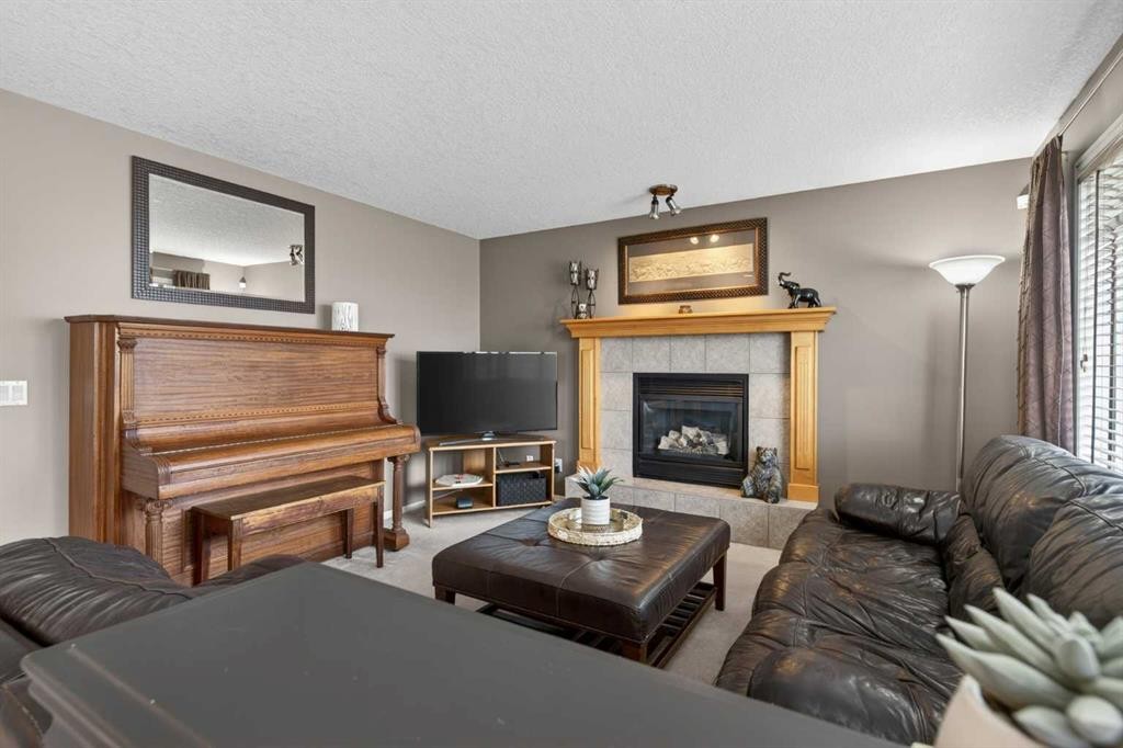 204 Citadel Meadow Close Nw, Calgary, AB - Indoor Photo Showing Living Room With Fireplace