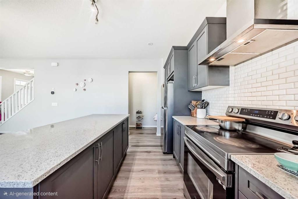 126 Cityspring Gate Ne, Calgary, AB - Indoor Photo Showing Kitchen With Upgraded Kitchen
