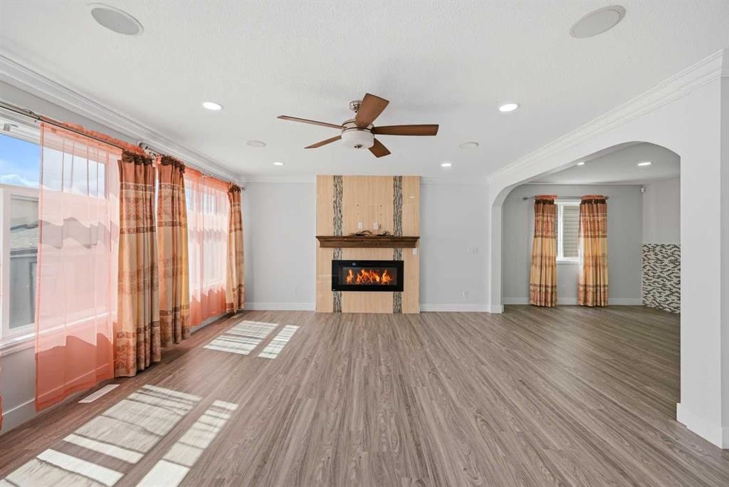 256 Saddlecrest Boulevard Ne, Calgary, AB - Indoor With Fireplace