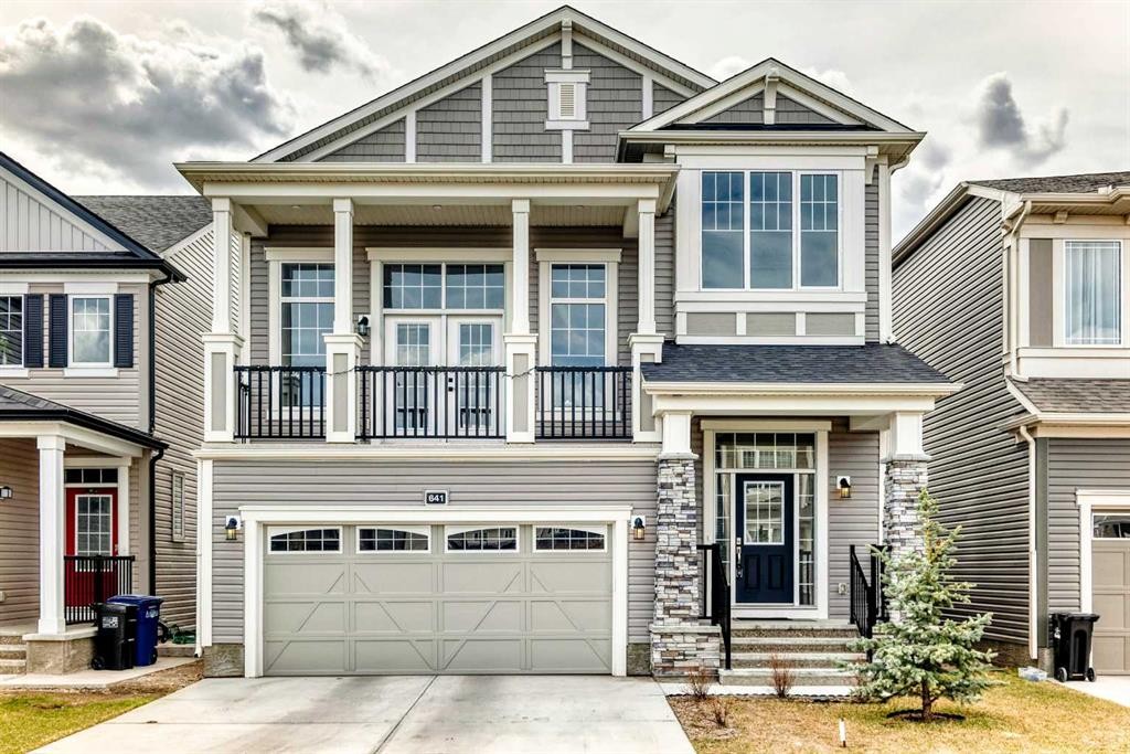 641 Windrow Manor Sw, Airdrie, AB - Outdoor With Deck Patio Veranda With Facade