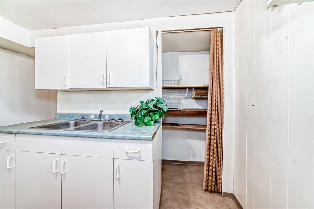1527 49 Street Se, Calgary, AB - Indoor Photo Showing Kitchen With Double Sink