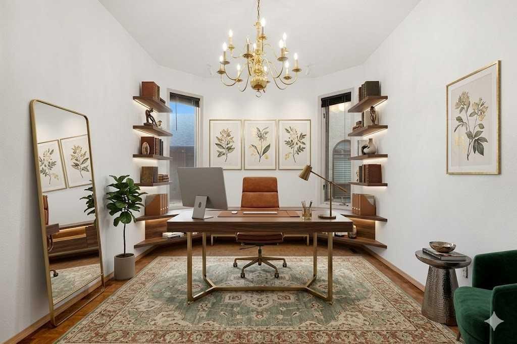907 Shawnee Drive Sw, Calgary, AB - Indoor Photo Showing Office