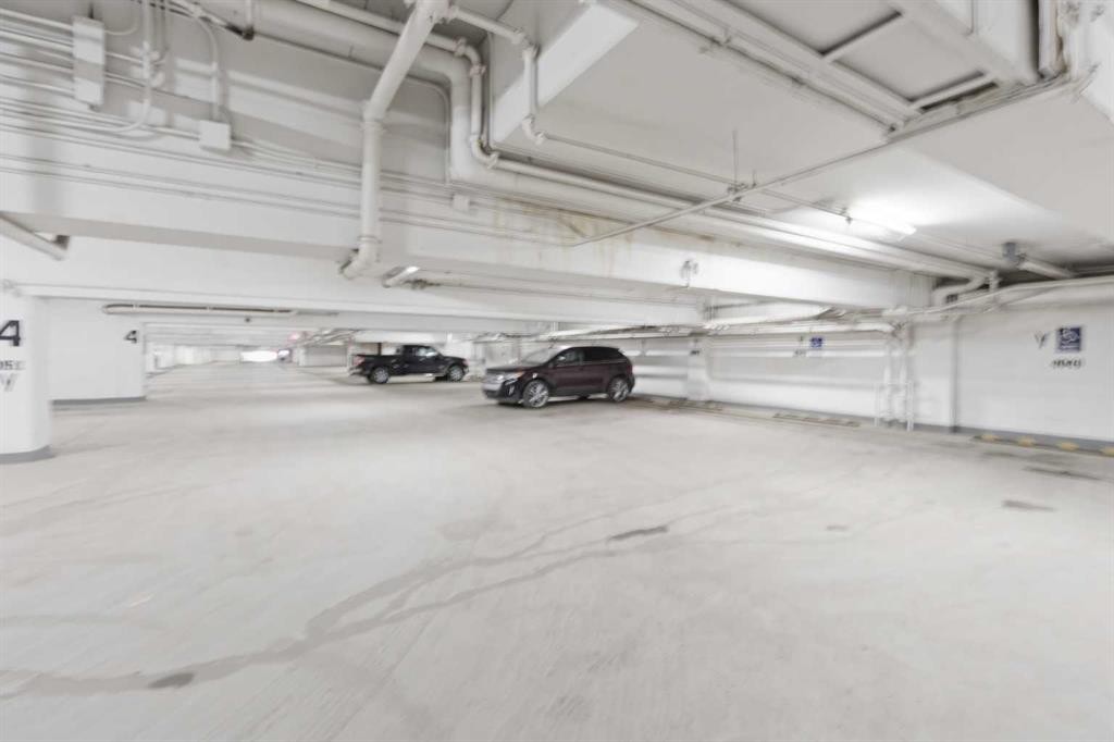 1507-8710 Horton Road Sw, Calgary, AB - Indoor Photo Showing Garage