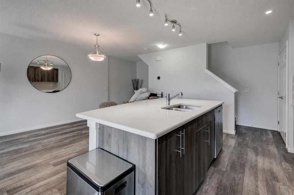 51 Cityscape Row Ne, Calgary, AB - Indoor Photo Showing Kitchen With Double Sink