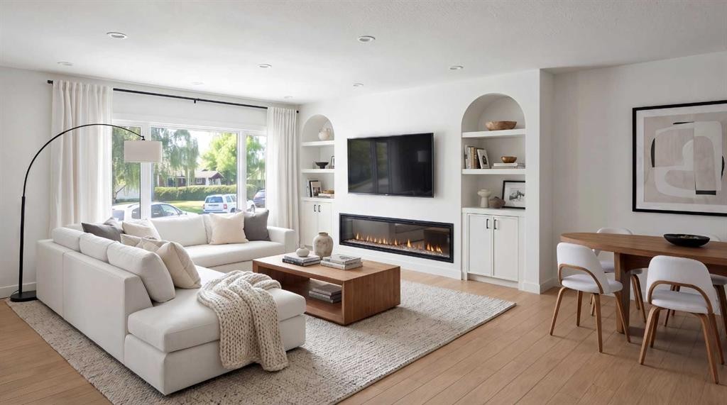 88 Cheyenne Crescent Nw, Calgary, AB - Indoor Photo Showing Living Room With Fireplace