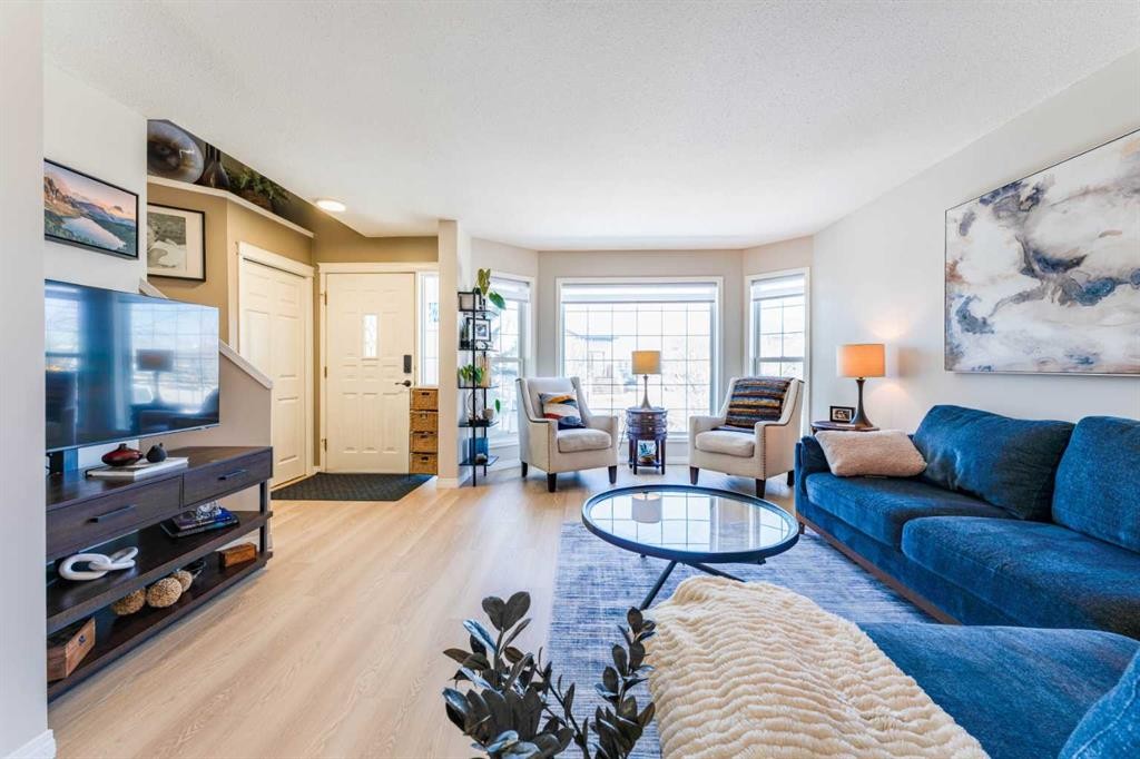 217 Martin Crossing Way Ne, Calgary, AB - Indoor Photo Showing Living Room
