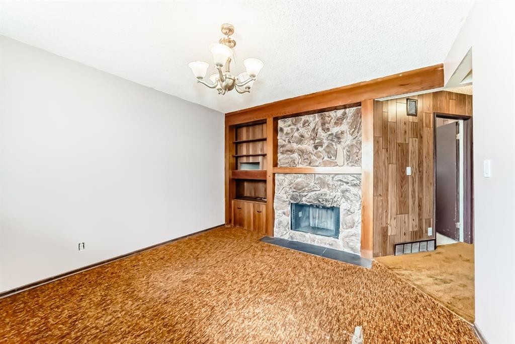 619 Maryvale Way Ne, Calgary, AB - Indoor With Fireplace