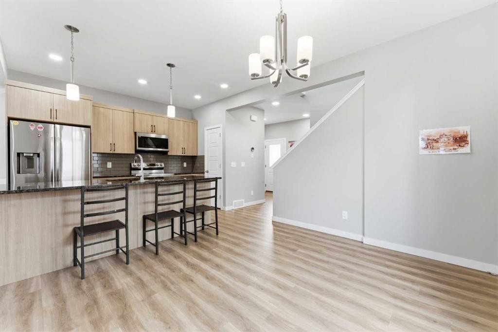 132 Highview Gate Se, Airdrie, AB - Indoor Photo Showing Kitchen With Upgraded Kitchen